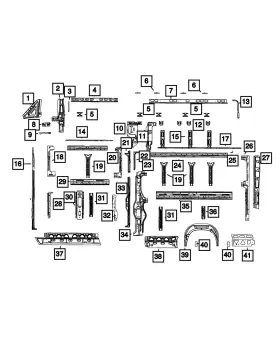 68109688aa Mopar Genuine C-pillar Reinforcement