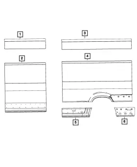 68134217aa Mopar Genuine Body Side Aperture Panel Left