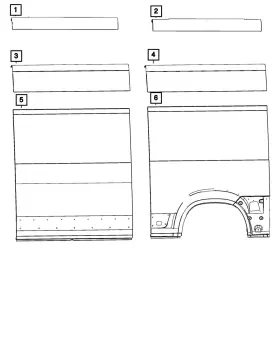 68134822ab Mopar Genuine Body Side Aperture Outer Panel Left
