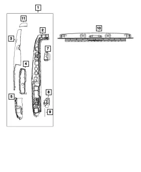 68167295aa Mopar Genuine Roof Rail Outer Panel Right