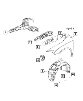 68174587ae Mopar Genuine Wheelhouse Shield Left