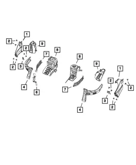 68193713ac Mopar Genuine Wheelhouse Shield Left