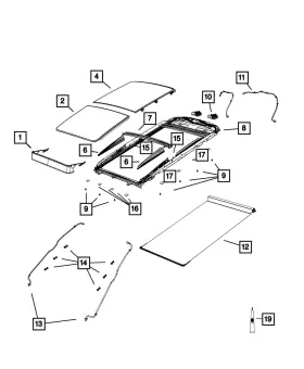 68194953aa Mopar Genuine Velcro Strip