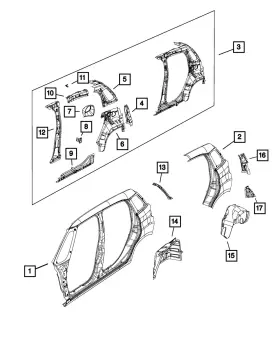 68213484aa Mopar Genuine Body Side Aperture Outer Panel Right