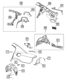 68214246ad Mopar Genuine Body Side Aperture Reinforcement Right 68214246ad Mopar Genuine Body Side Aperture Reinforcement Right
