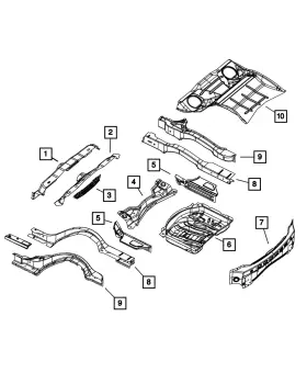 68217408ad Mopar Genuine Deck Opening Lower Panel