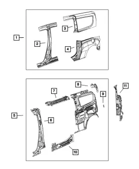 68267246aa Mopar Genuine Quarter Upper Panel Right