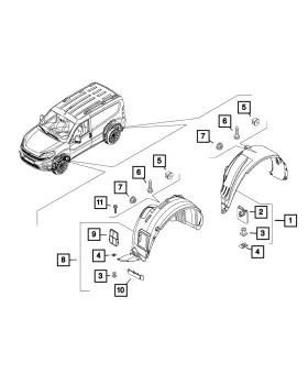 68283205aa Mopar Genuine Splash Shield Right Rear
