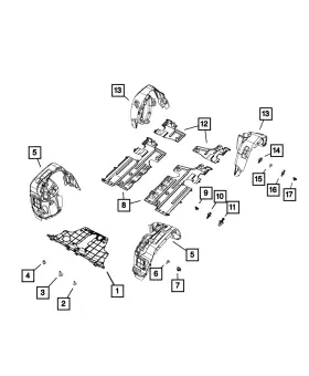 68285174aa Mopar Genuine Splash Shield Right