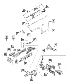 68313321aa Mopar Genuine - Bracket