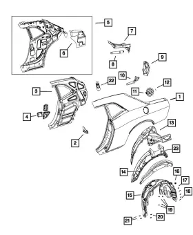 68328282aa Mopar Genuine Quarter Panel Extension Right