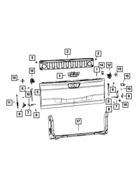68328821ab Mopar Genuine Tailgate Support