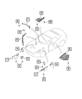 68329111aa Mopar Genuine Torque Box Shield Right