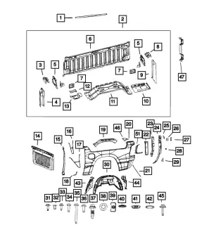 68333898aa Mopar Genuine Box Side Extension Right