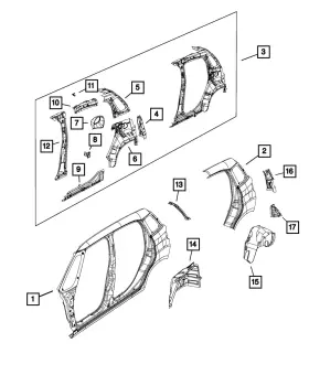 68394875aa Mopar Genuine Splash Shield Right