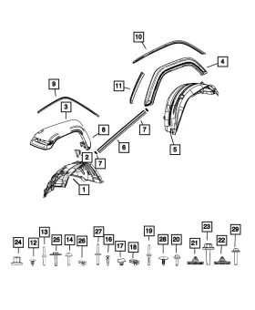 68411968aa Mopar Genuine Splash Shield Right