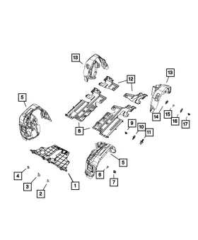 68425266aa Mopar Genuine Splash Shield Left