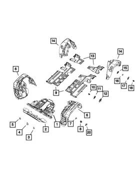 68448179aa Mopar Genuine Splash Shield Left