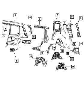 68571848ab Mopar Genuine Body Side Aperture Outer Panel Right