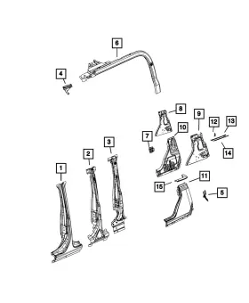 68574484aa Mopar Genuine Quarter Inner Reinforcement Right