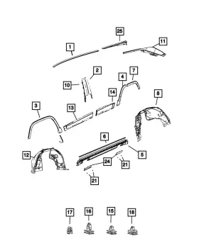 68589254ac Mopar Genuine Wheelhouse Shield Right