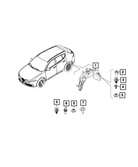 68606871aa Mopar Genuine Wheelhouse Shield Left