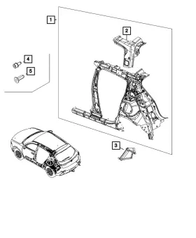 68611895aa Mopar Genuine D Pillar Upper Reinforcement Right