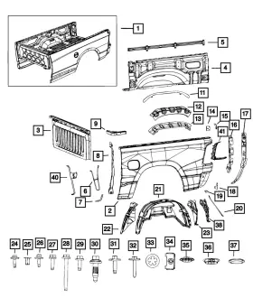 68628904aa Mopar Genuine Wheelhouse Shield Right