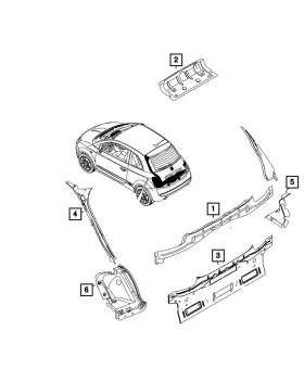 68655974aa Mopar Genuine Roof Rear Header 68655974aa Mopar Genuine Roof Rear Header