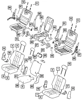 Zs361d1aa Mopar Genuine Seat Latch Cover