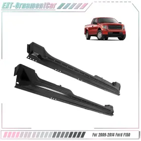 Eot317312e Munirater Black For Ford F150 2009-2014 Pickup Truck Super/extended Cab Rocker Panel Steel