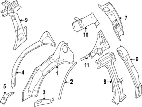 766b1-7ja0a Nissan Genuine Closure Panel