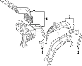 766d1-5mp0a Nissan Genuine Quarter Panel Reinforcement