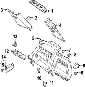 84938-6ta0a Nissan Genuine Lower Quarter Trim Bracket