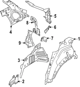 Gh114-7lgma Nissan Genuine Extension-fender Rear Right-hand