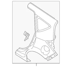 Gha01-9mbeb Nissan Genuine 2015-2019 Versa Note Sr Fender Quarter Panel Rear Left Gha019mbeb