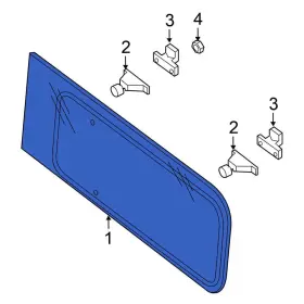 823001pc0b Nissan Oe For Nv3500 2013-2020 Sliding Door Glass