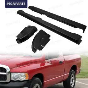 Dg2912407 Pegaparts For 2002-2008 Ram 1500 2500 3500 Rocker Panels &cab Corners Pair L&r Steel Black