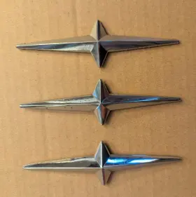 4714648 Pontiac Three Original 1957 Star Chief Quarter Panel Chrome Trim Stars #4714648