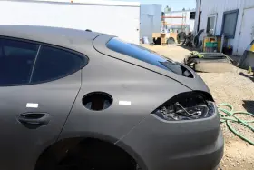 97050396501-23291 Porsche 2014-2016 Panamera Hybrid Rear Quarter Panel Left Black Oem Used