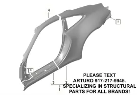 992809029dgrv Porsche 911 992 Turbo Coupe - Left Quarter Panel -side Part Primed