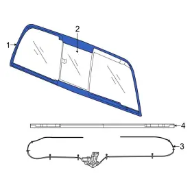 68571910ab Ram Oe For 1500 Classic 2021-2024 Rear Back Glass