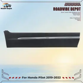 Rvd15620d Roadvibe-depot For Honda Pilot 19-22 Door Side Skirt Lower Molding Trim Rear Right Durable