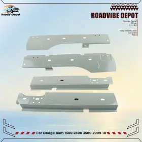Rvd86680d Roadvibe-depot Lh Rh Rocker Panel 2-piece Set For Dodge Ram 1500 2500 3500 2009-18 Replacement
