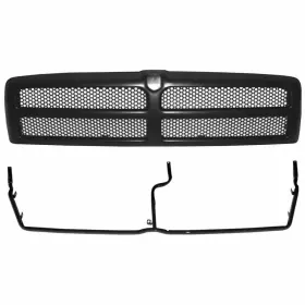 215602 Sherman Grille Mounting Bracket Kit Matte Black 94-02 Dodge Ram 3500 2500 Pickup Truck