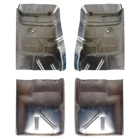546271k Sherman Front And Rear Floor Pan Section Kit For 62-67 Chevy Nova Pontiac Acadian