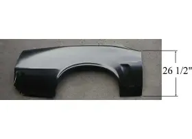She467-50al Sherman Parts 467-50al Quarter Panel Skin With Louver 1969 Mustang Hardtop/conve