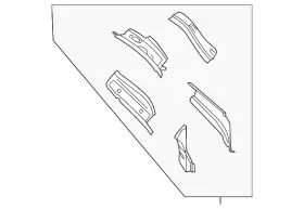 51572sj0509p Subaru Genuine Rear Pillar Reinforced
