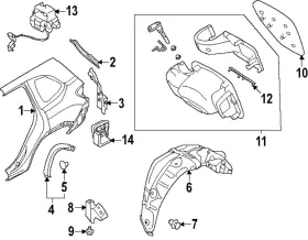 59112sl030 Subaru Genuine Splash Shield