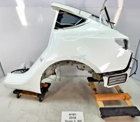 1073677-s0-b Tesla 2017-2020 Oem Model 3 Rear Left Driver Quarter Panel White Ppsw Note
